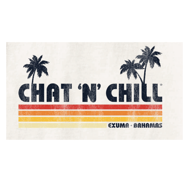 Chat 'N' Chill® Retro Rainbow T-Shirt White