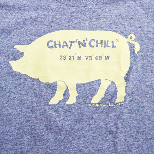 Chat 'N' Chill® Big & Tall Island Pig T-Shirt Grey