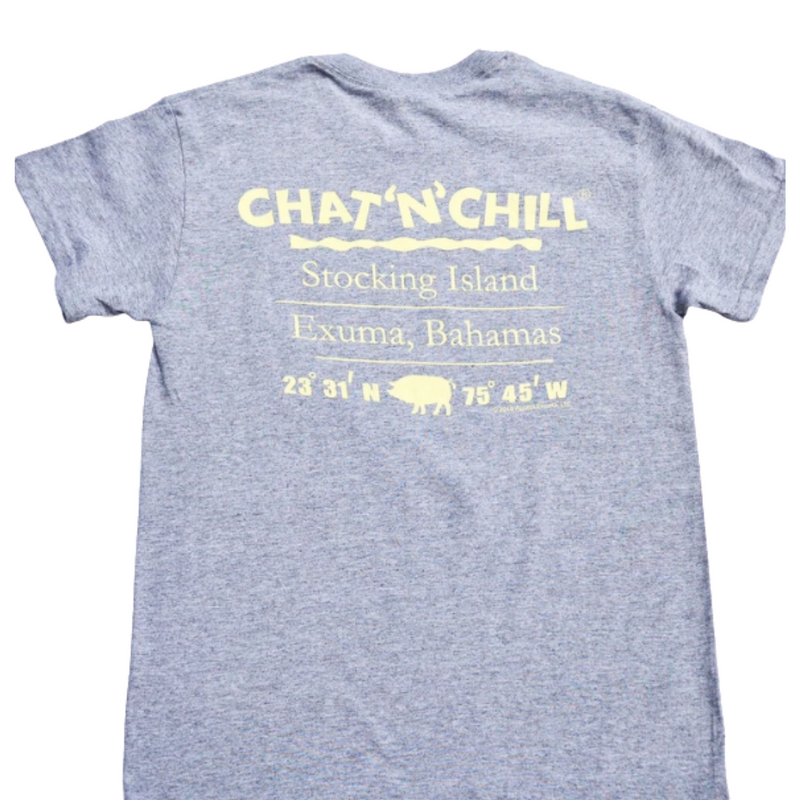 Chat 'N' Chill® Big & Tall Island Pig T-Shirt Grey